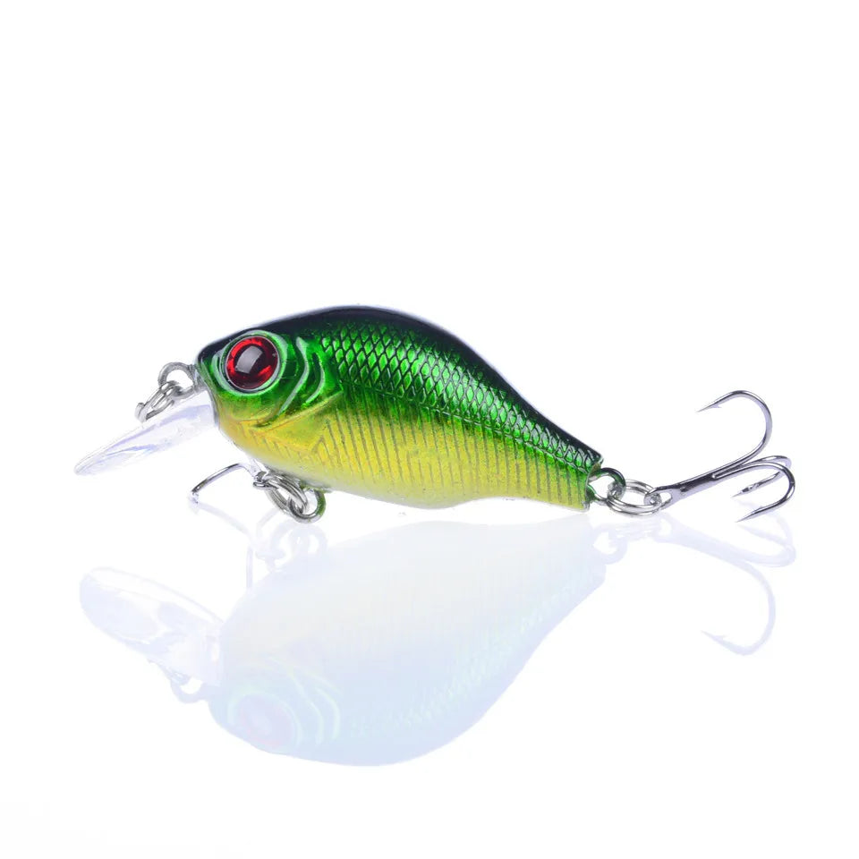 5.5Cm 9G Hard Minnow Crankbait Lure Wobbler Fat Crank Fishing Tackle