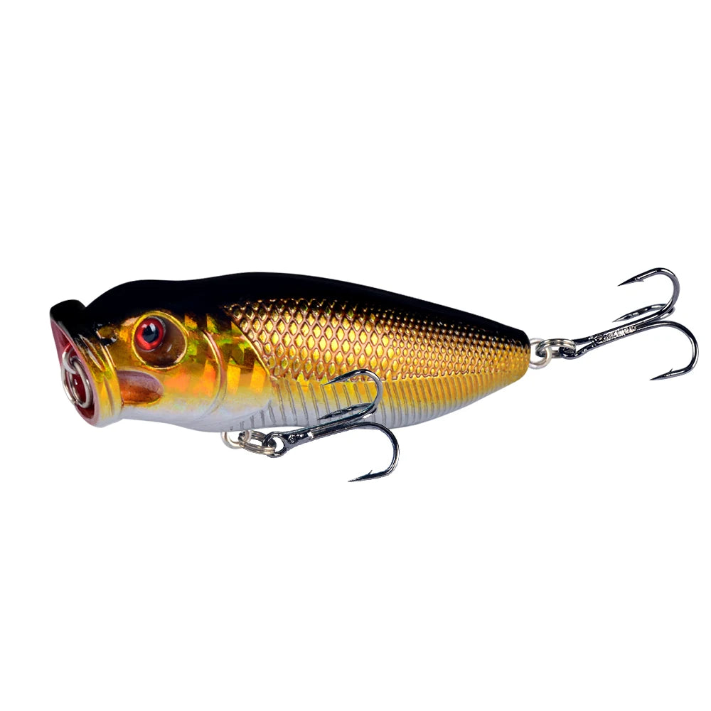Lingyue 1pc Hard Topwater Popper Lure 7cm 8g Plastic Wobbler