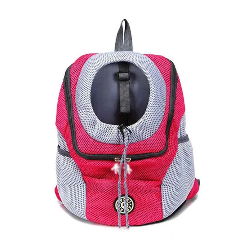 Dog Backpack Carrier Travel Bag Breathable Reflective Strips For Hiking