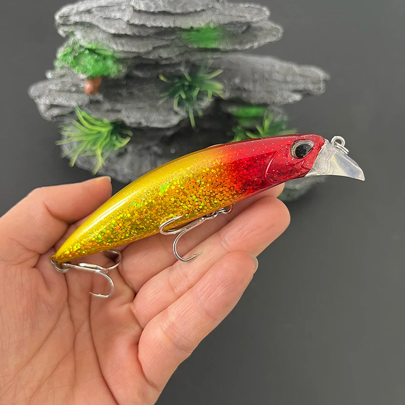 95mm 30g Heavy Sinking Minnow Lures Deepwater Casting Wobbler Seabass Trout