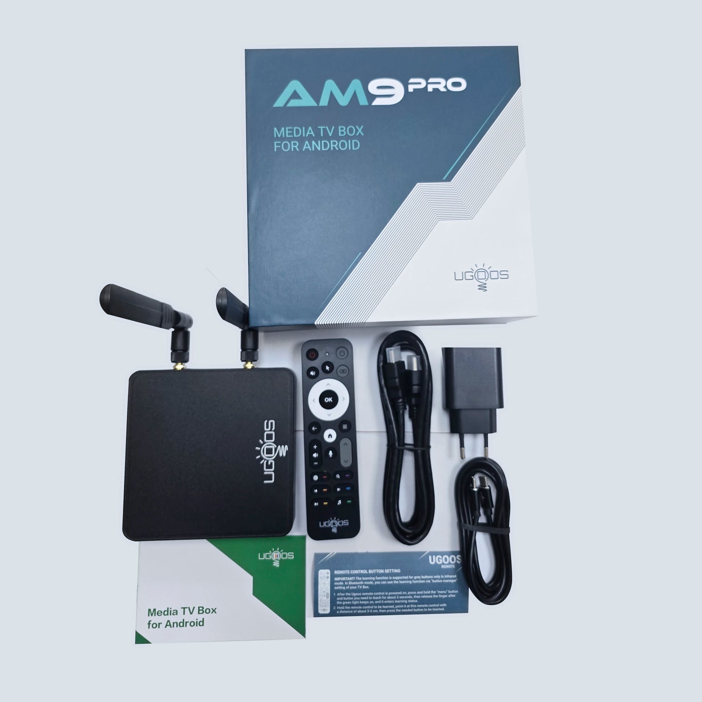 Original Ugoos AM9 Pro Smart TV Box Android 14 Amlogic S905x5-J WiFi6 BT5.3 1000M HDR Set Top Box Media Player Support AI-SR