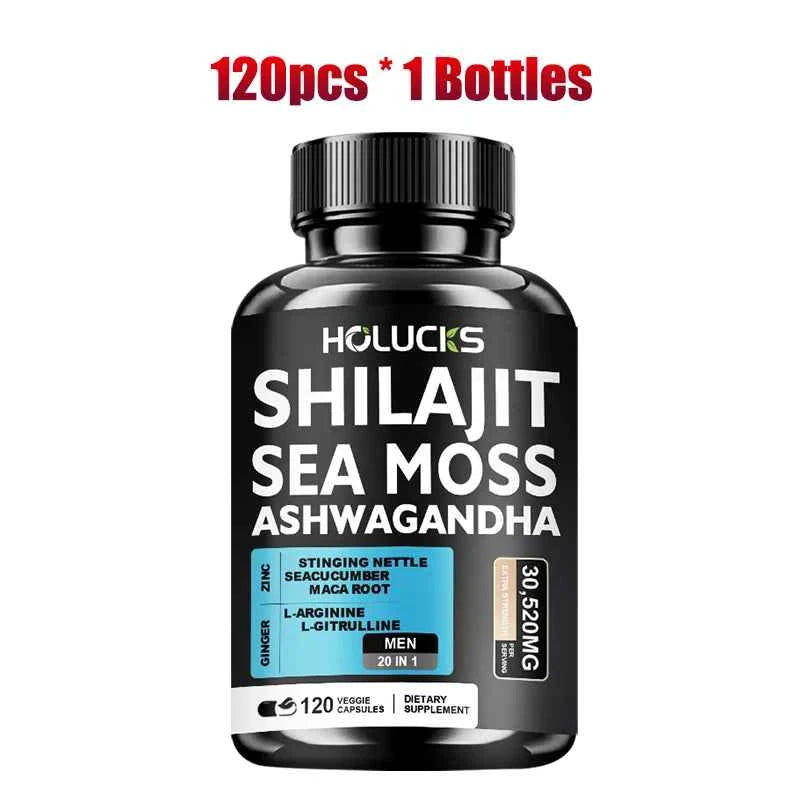 Buy 1 Get 1 Free Pure Shilajit Sea Moss Supplement For Testosterone And Energy