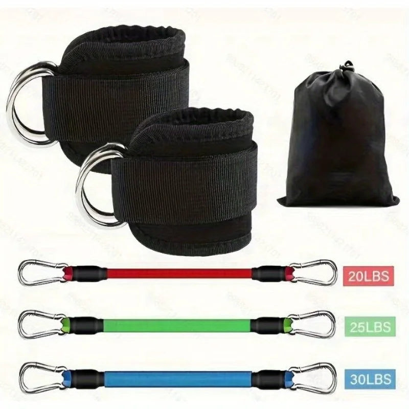 6/11pcs Buttocks with gantry, hip lift, ankle resistance, elastic trainer, hip leg tension rope, shaping and slimming