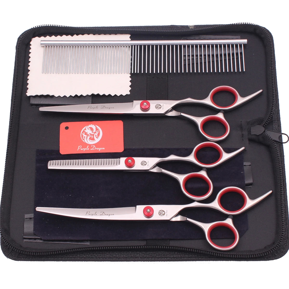 Dog Grooming Scissors Purple Dragon 6" 7" Stainless Pet Beauty Scissors Cutting Scissors Thinning Shears Curved Scissors Z3001