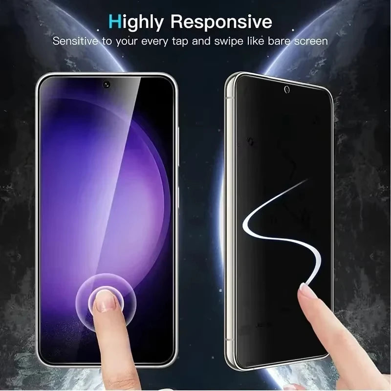 1-4PCS Privacy Screen Protector For Samsung S24 S25 Ultra S23 Plus S22 S21 S20 FE S10e Note 20 10 Lite Anti-Spy Tempered Glass