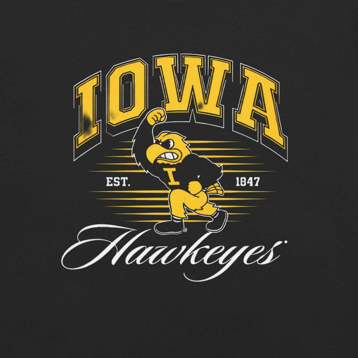 Iowa Hawkeye Vintage Heavyweight Unisex Cotton T Shirt