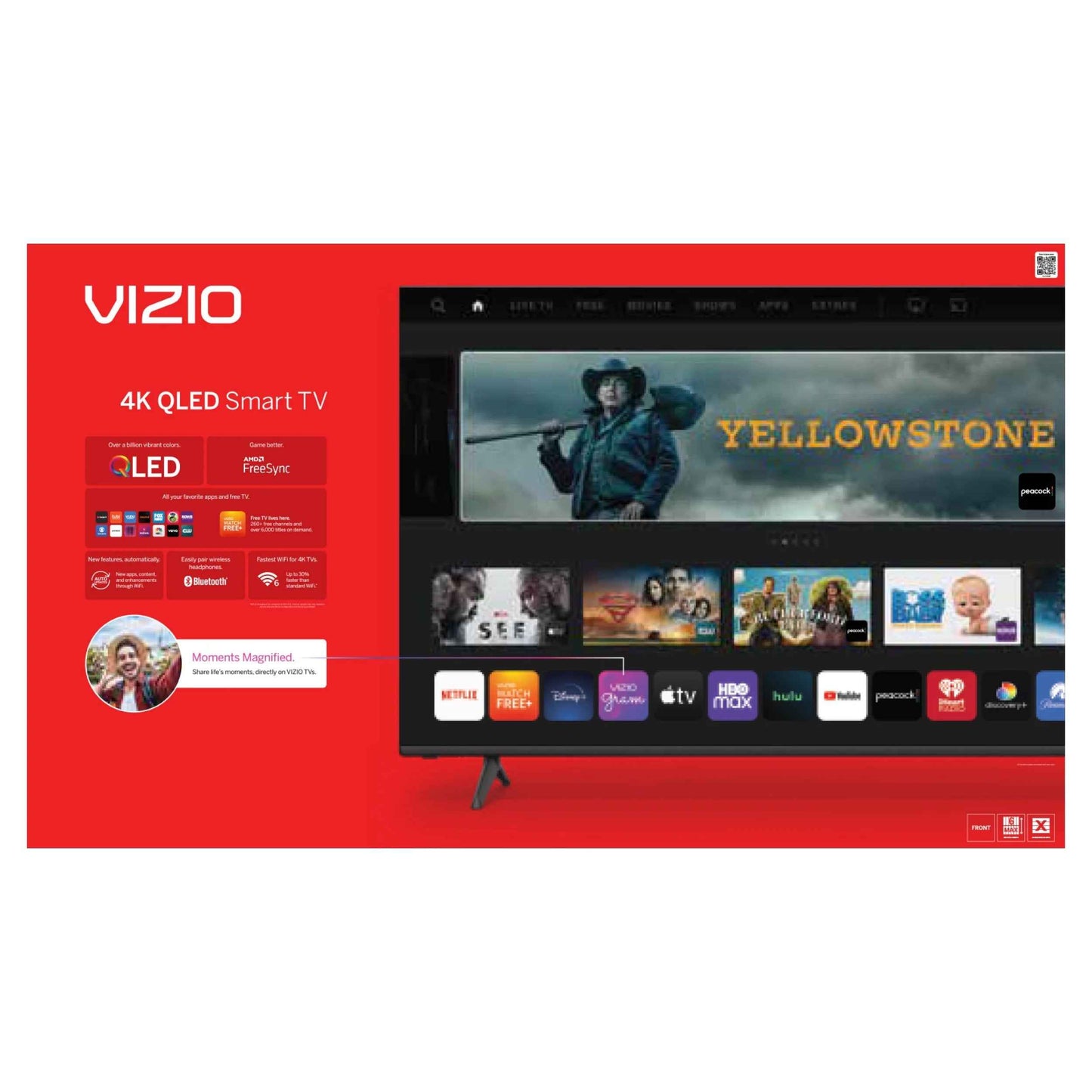 55 Inch Quantum 4K QLED HDR Smart TV WiFi 6 VIZIO OS