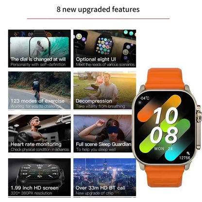 LAXASFIT X10 Ultra Smartwatch With Heart Rate Monitor And Message Alerts