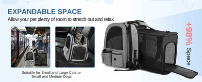 Dogat Pet Backpack Carrier Breathable Mesh Window Foldable For Cats And Dogs