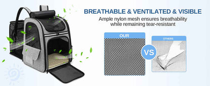 Dogat Pet Backpack Carrier Breathable Mesh Window Foldable For Cats And Dogs