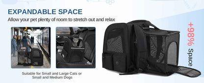 Dogat Pet Backpack Carrier Breathable Mesh Window Foldable For Cats And Dogs