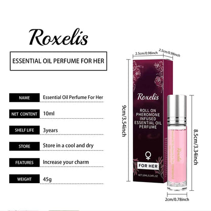 Roxelis Women Ball Perfume Alcohol Free Fresh Scent Lasting Floral Roller Ball