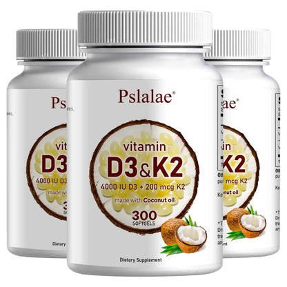 Vitamin D3 And K2 Softgels For Absorption And Digestion Support 300 Softgels