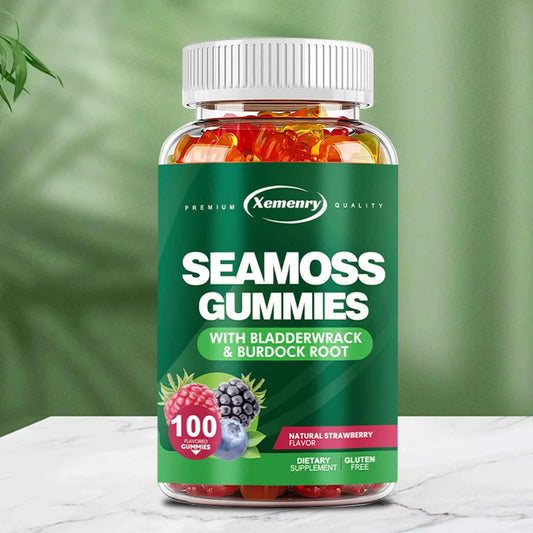 Sea Moss Gummies with Bladderwrack Burdock Root for Immune Health 100 Gummies