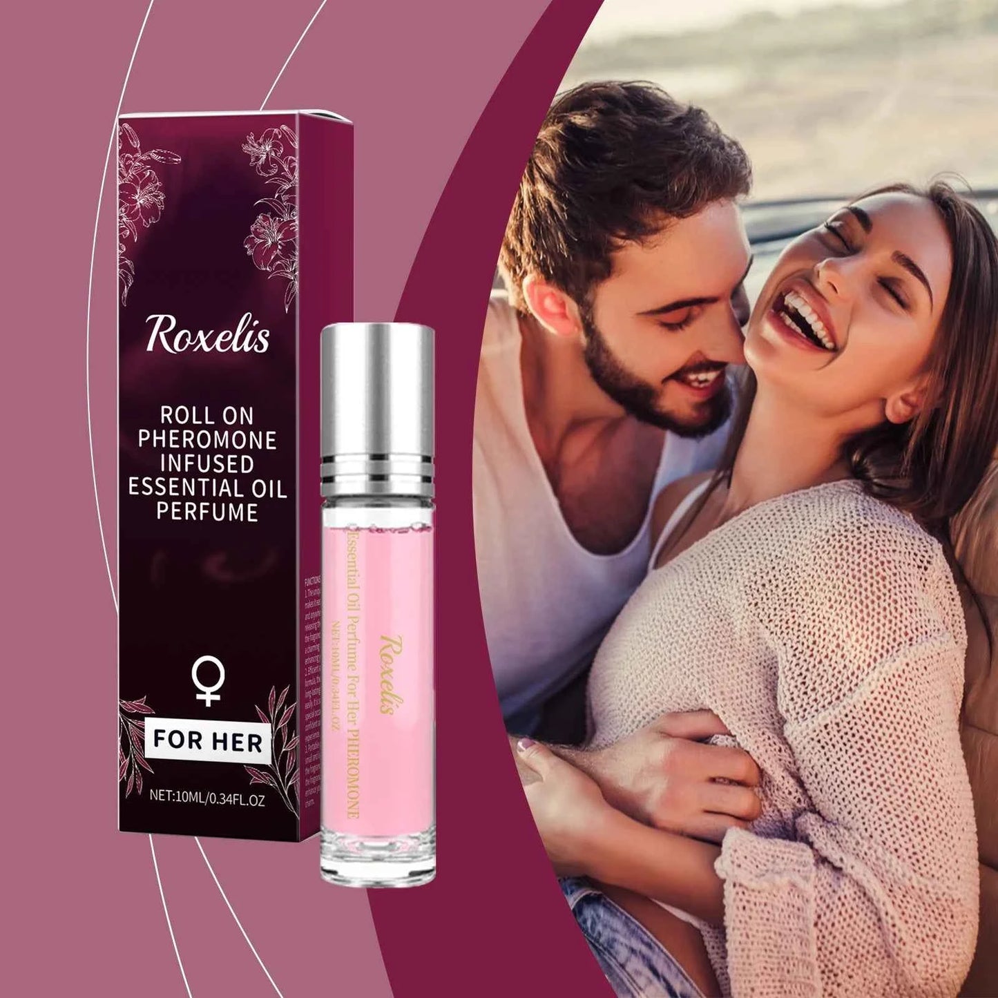 Roxelis Women Ball Perfume Alcohol Free Fresh Scent Lasting Floral Roller Ball