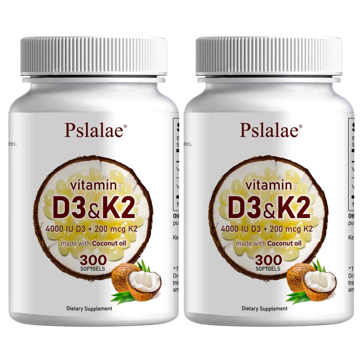 Vitamin D3 And K2 Softgels For Absorption And Digestion Support 300 Softgels