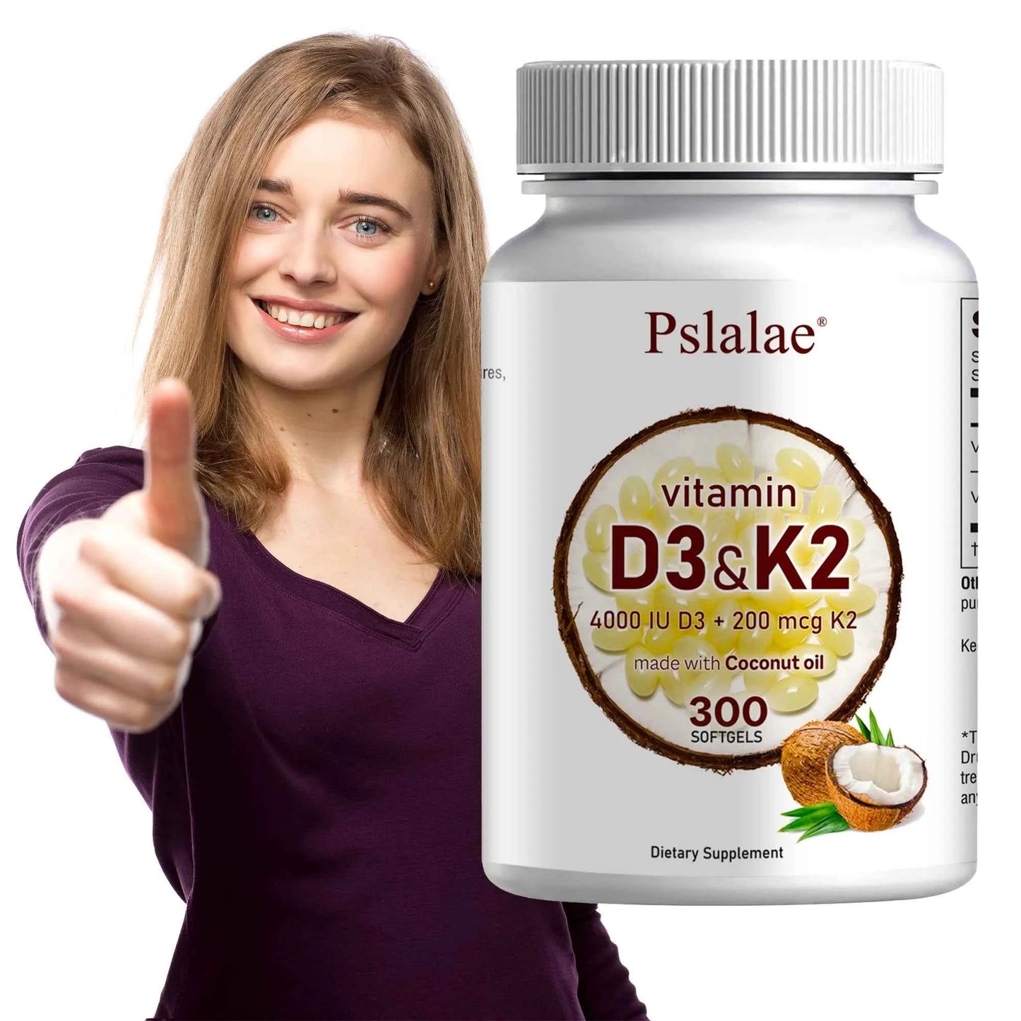 Vitamin D3 And K2 Softgels For Absorption And Digestion Support 300 Softgels