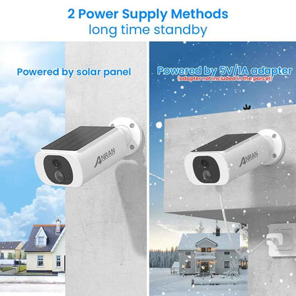 ANRAN 2 3 4 Pack Outdoor WiFi Solar Battery Camera Floodlight Night Vision Alarm