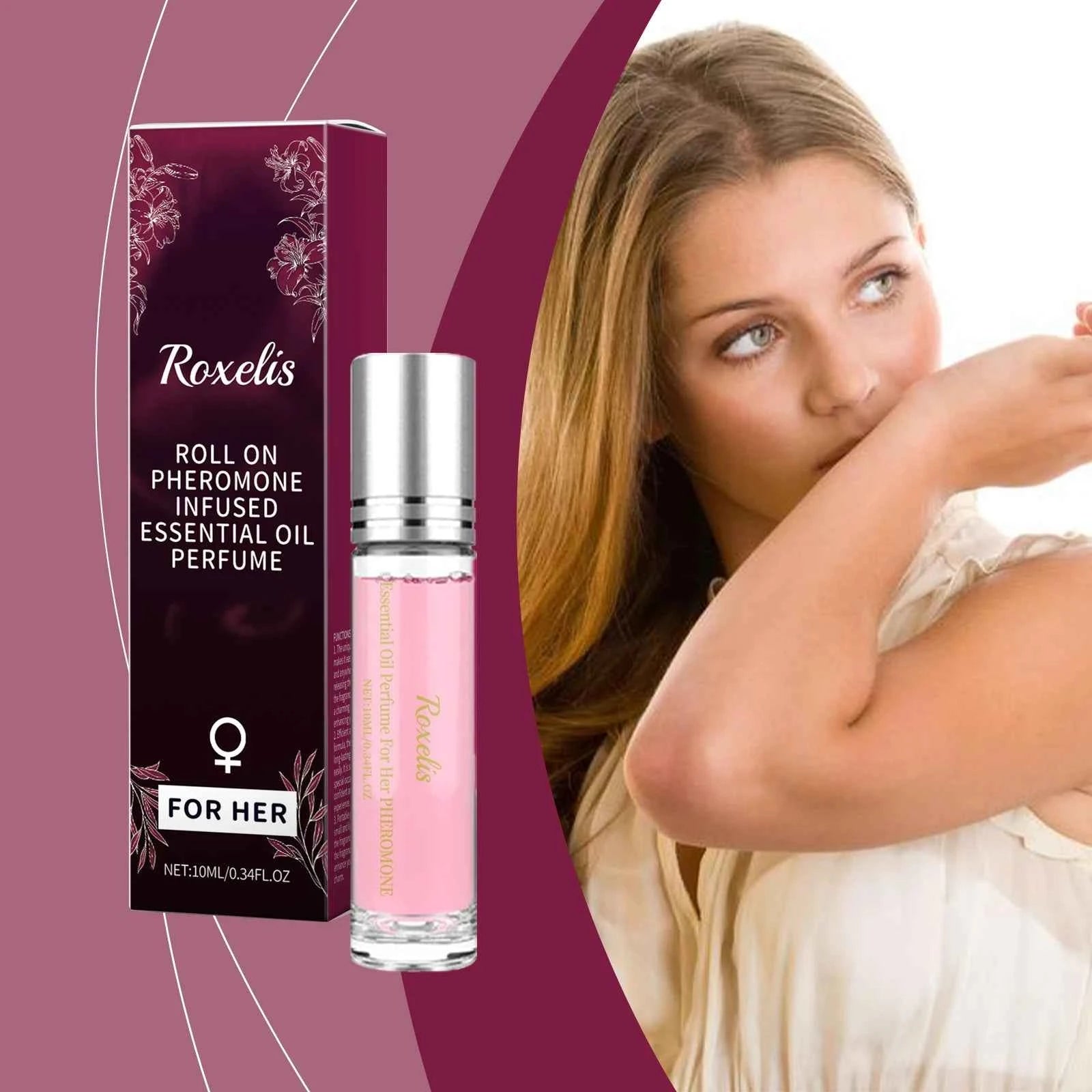 Roxelis Women Ball Perfume Alcohol Free Fresh Scent Lasting Floral Roller Ball