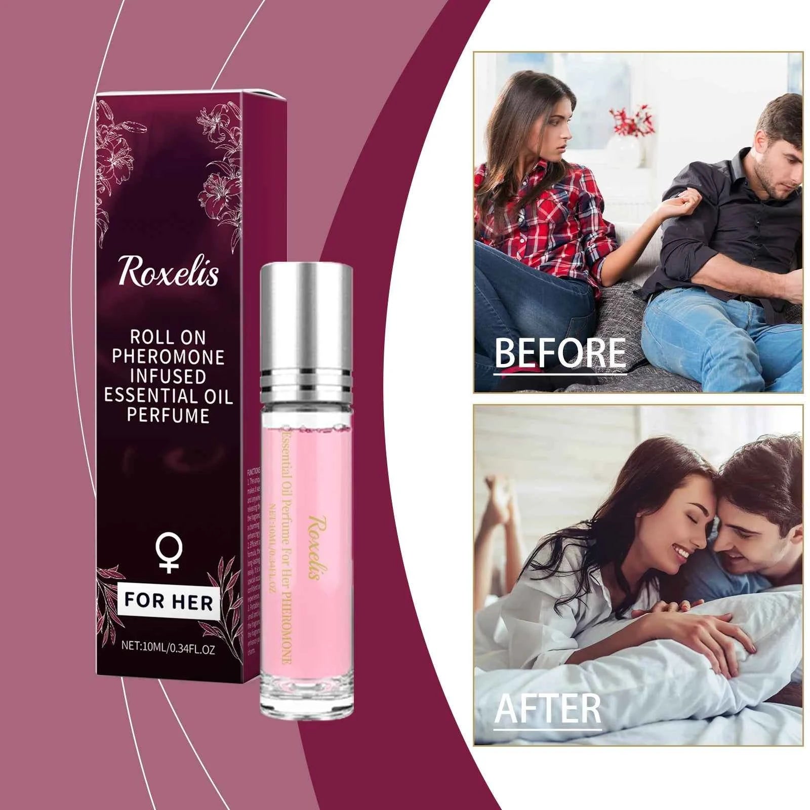 Roxelis Women Ball Perfume Alcohol Free Fresh Scent Lasting Floral Roller Ball