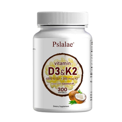 Vitamin D3 And K2 Softgels For Absorption And Digestion Support 300 Softgels