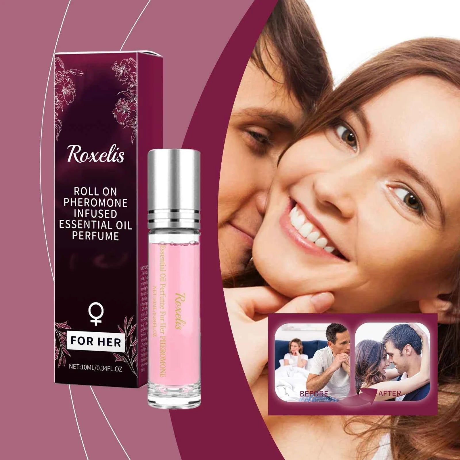 Roxelis Women Ball Perfume Alcohol Free Fresh Scent Lasting Floral Roller Ball
