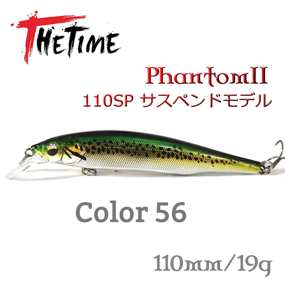 TheTime Phantom2 110SP Suspend Wobbler Minnow Lure 110mm 19g For Pike Sea Bass