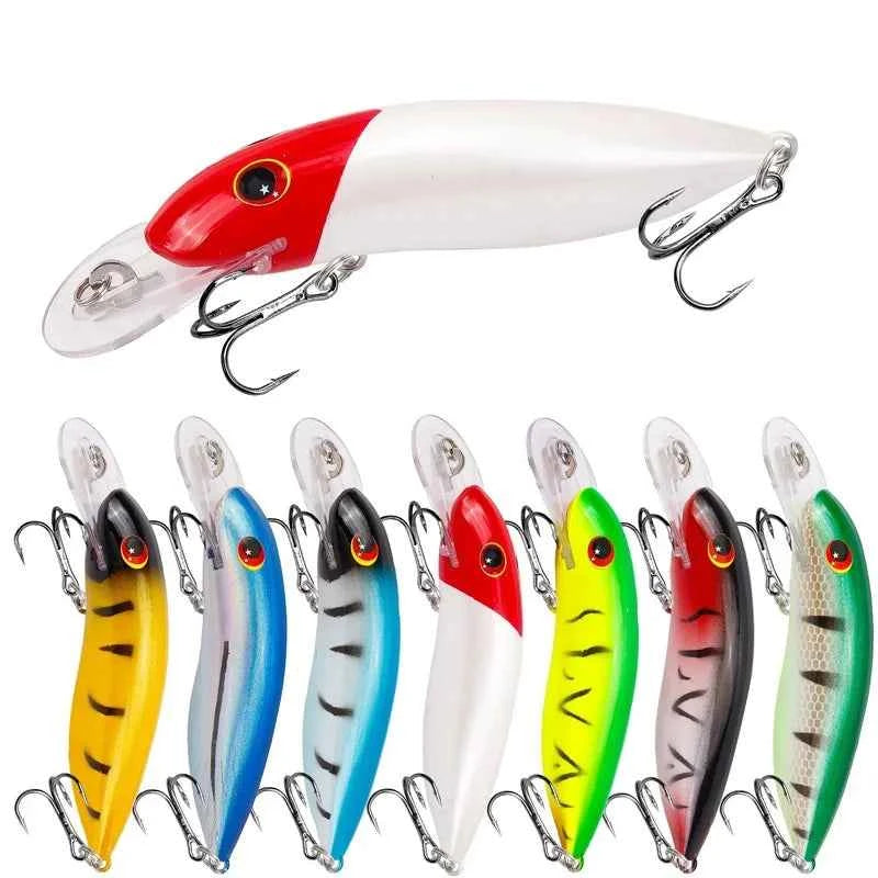 Minnow Lure 10.5cm 13.4g Sinking Hard Crankbait With 3D Eyes Treble Hooks