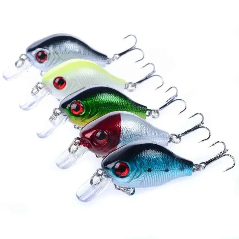 5.5Cm 9G Hard Minnow Crankbait Lure Wobbler Fat Crank Fishing Tackle