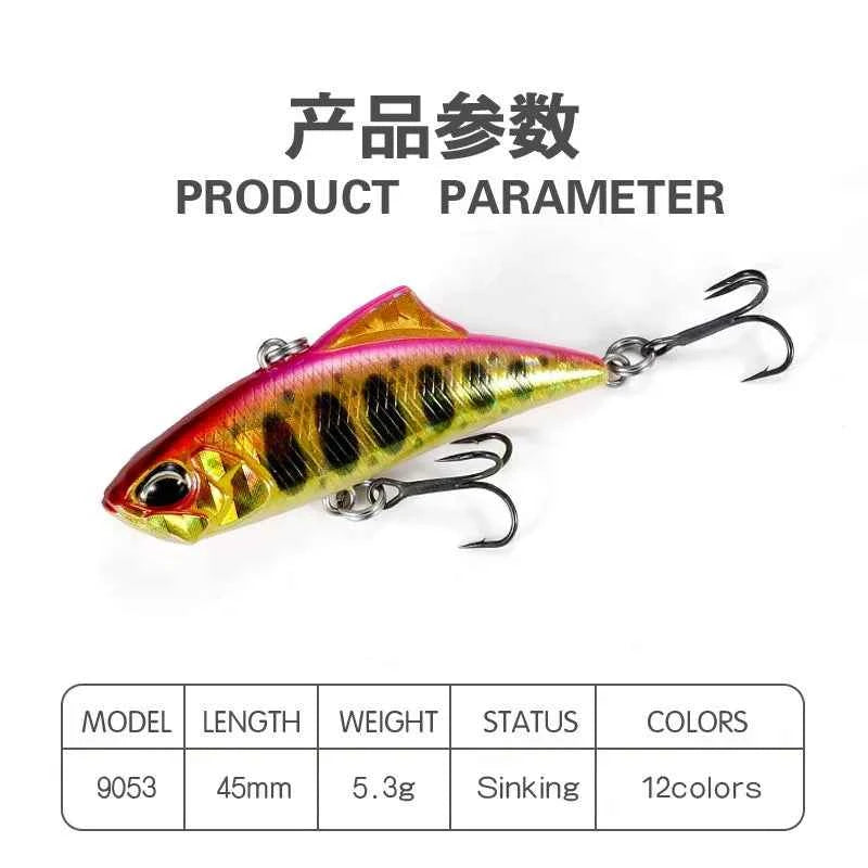 Japan Sinking Lipless Crankbait Lure 5.3g 4.5cm All Depth Ice Fishing Tackle