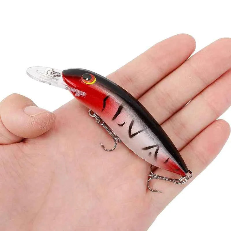Minnow Lure 10.5cm 13.4g Sinking Hard Crankbait With 3D Eyes Treble Hooks
