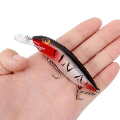 Minnow Lure 10.5cm 13.4g Sinking Hard Crankbait With 3D Eyes Treble Hooks
