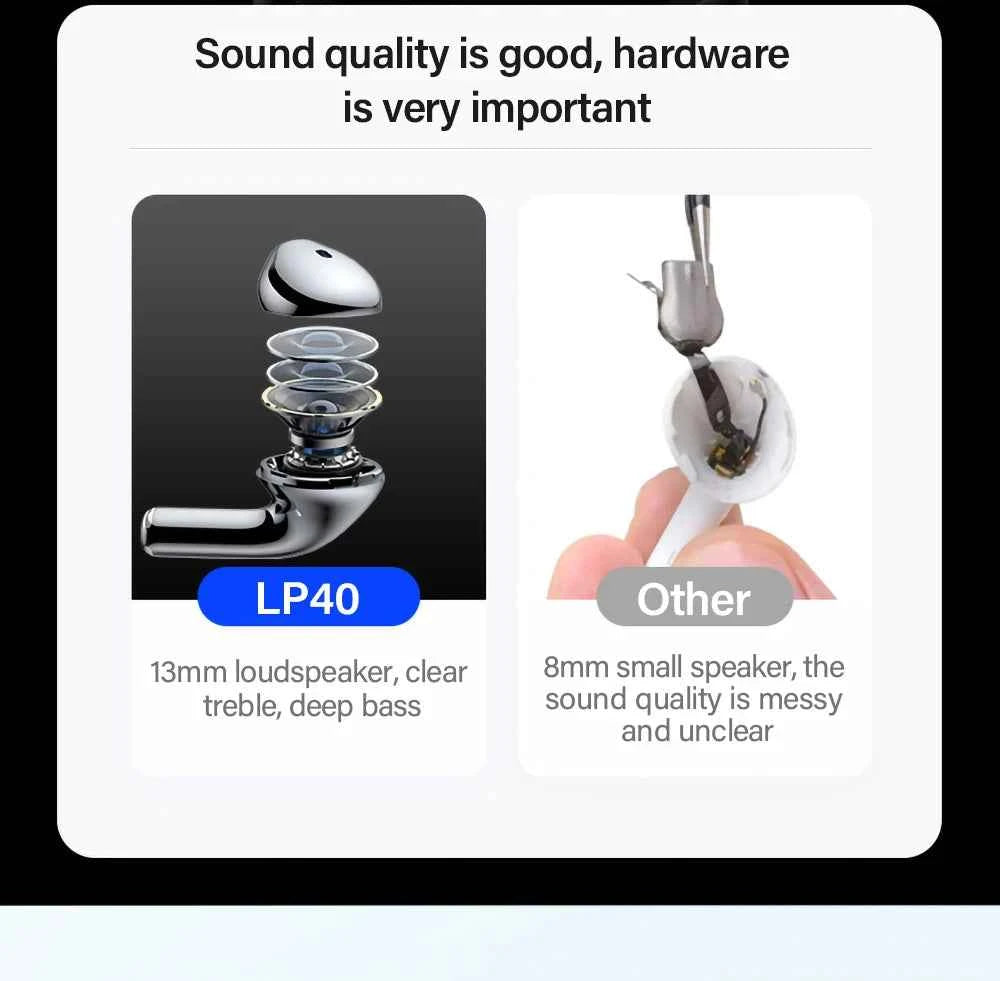 Lenovo LP40 True Wireless Bluetooth Earphones With Touch Control For Android