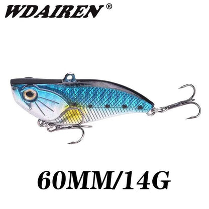 WDAIREN 1 Piece Vibration Fishing Lure Sinking 6cm 14g Treble Hook Hard Plastic