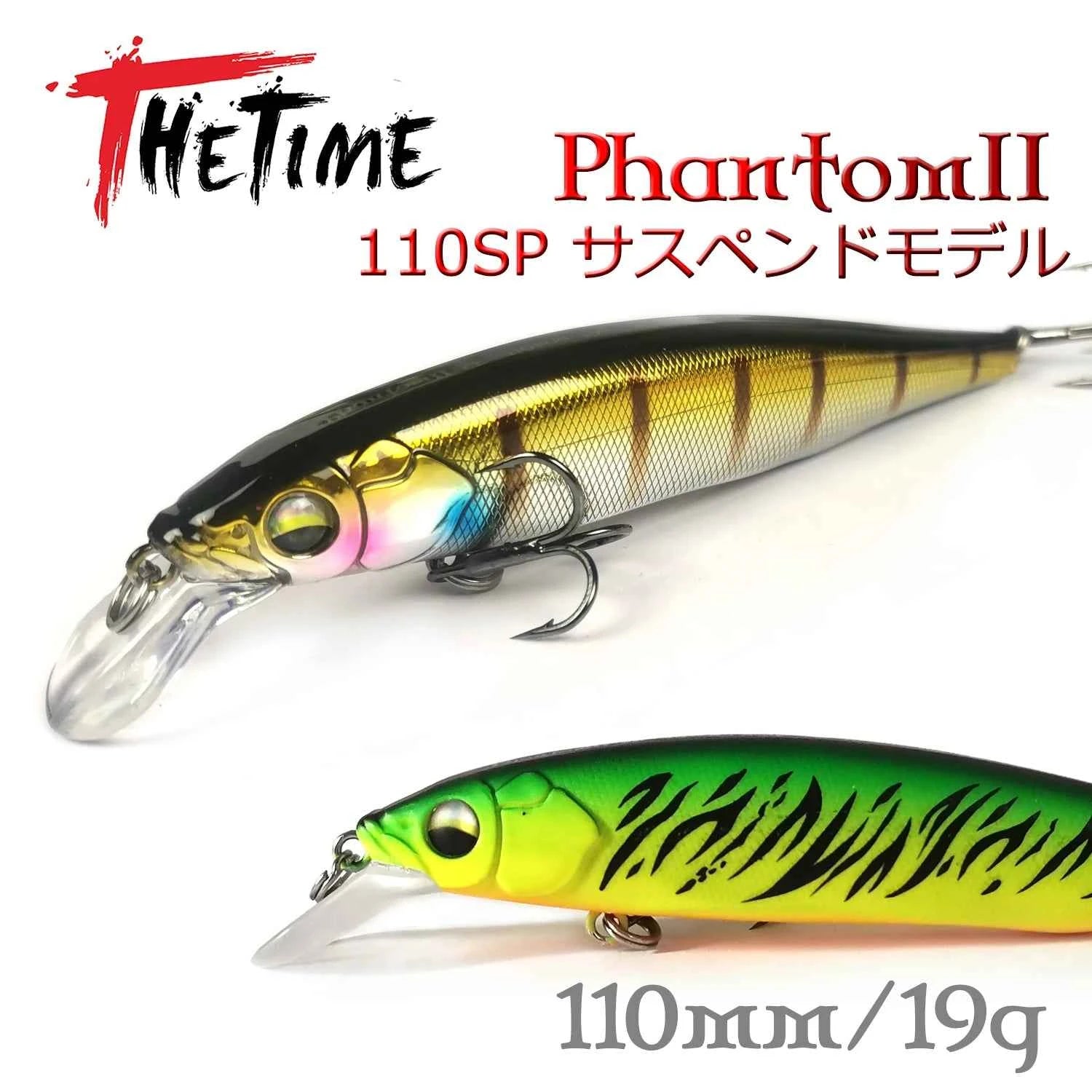 TheTime Phantom2 110SP Suspend Wobbler Minnow Lure 110mm 19g For Pike Sea Bass