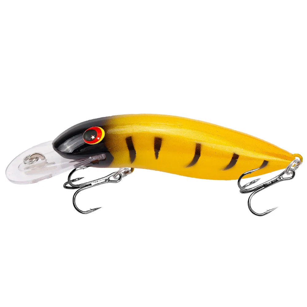 Minnow Lure 10.5cm 13.4g Sinking Hard Crankbait With 3D Eyes Treble Hooks
