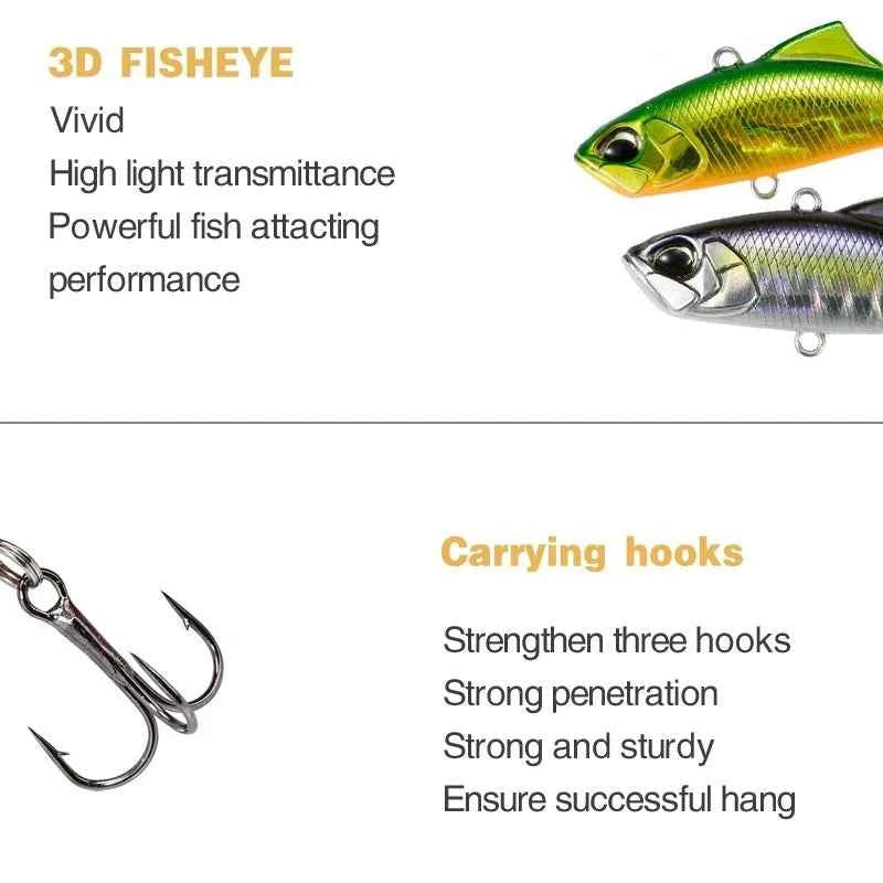 Japan Sinking Lipless Crankbait Lure 5.3g 4.5cm All Depth Ice Fishing Tackle