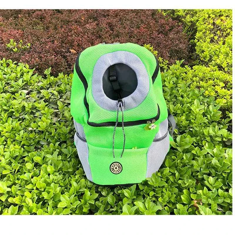 Pet Dog Carrier Backpack Double Shoulder Travel Bag Mesh Breathable Nylon