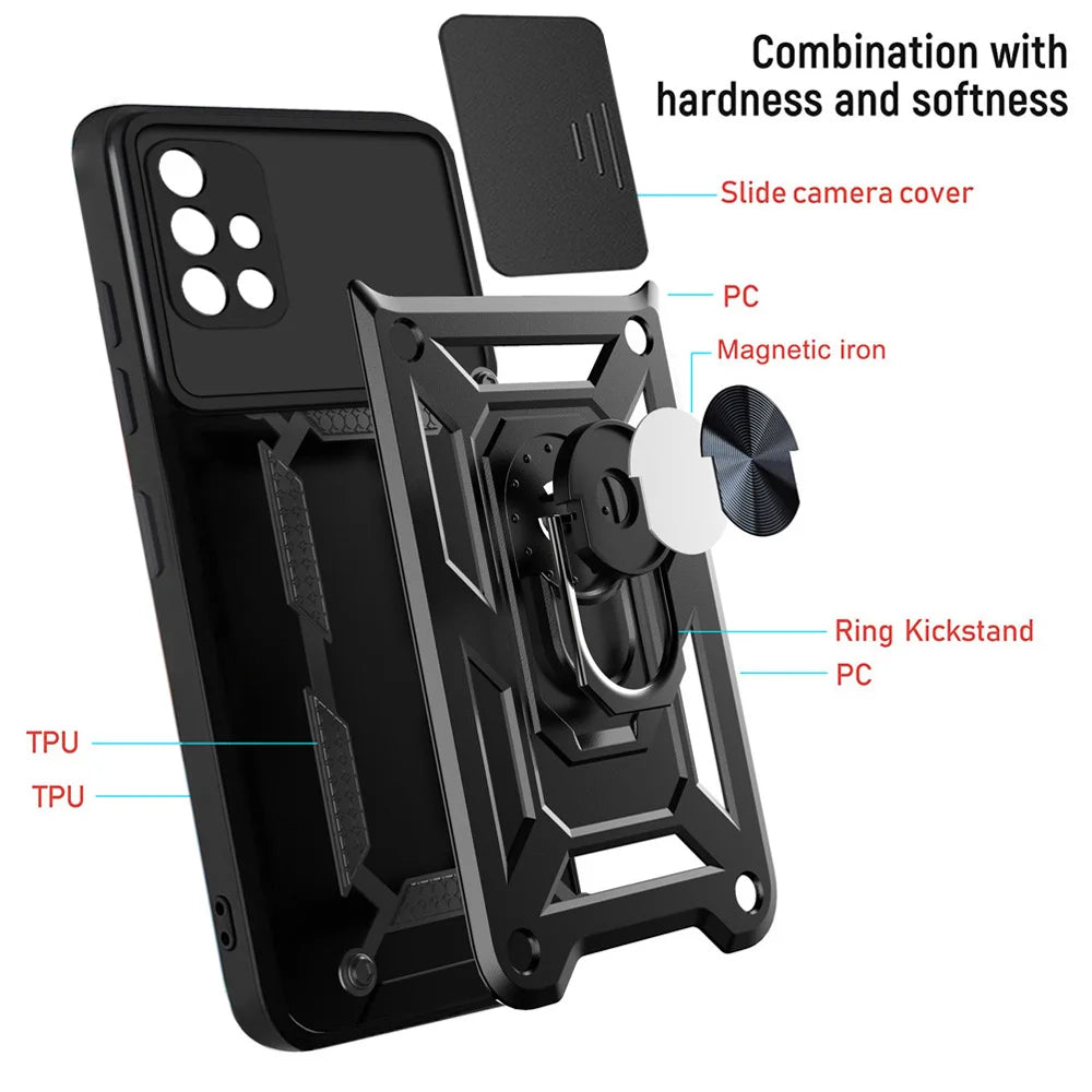 Shockproof Armor Case For Samsung Galaxy A51 A71 A52 A72 A32 4G 5G Car Holder Phone Cover For Galaxy A13 A23 A53 A73 A33 2022 5G