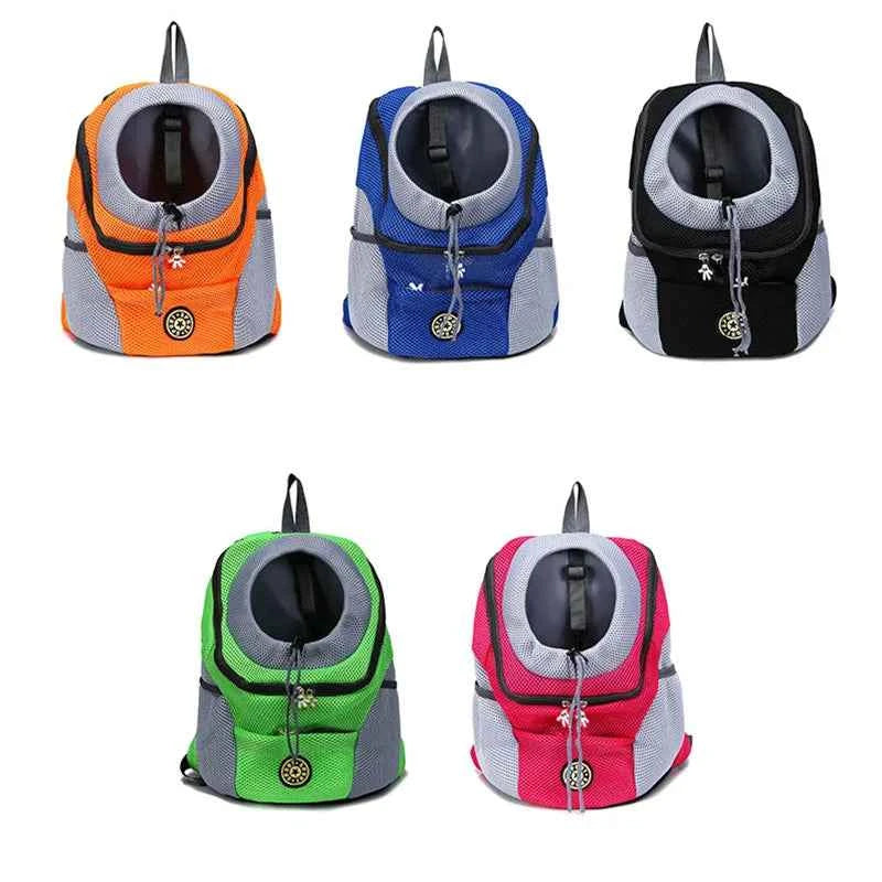 Pet Dog Carrier Backpack Double Shoulder Travel Bag Mesh Breathable Nylon