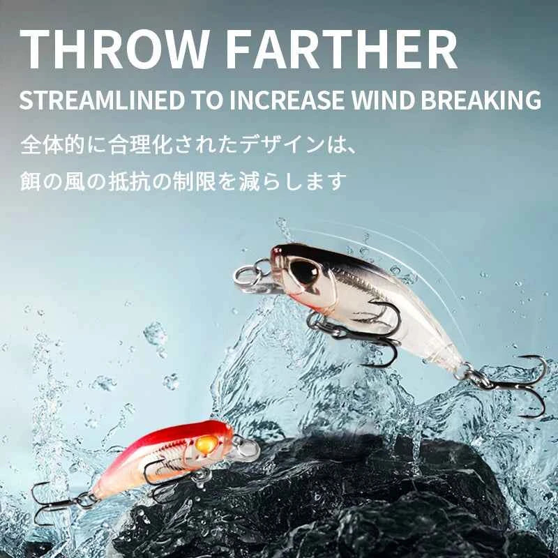 BearKing 42mm Minnow Crankbait Lure 2.8g Sinking 0.3-0.6m 11 Colors
