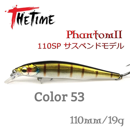 TheTime Phantom2 110SP Suspend Wobbler Minnow Lure 110mm 19g For Pike Sea Bass