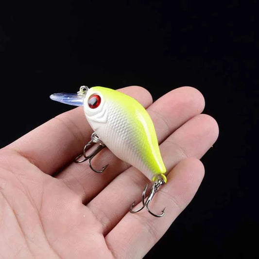 5.5Cm 9G Hard Minnow Crankbait Lure Wobbler Fat Crank Fishing Tackle