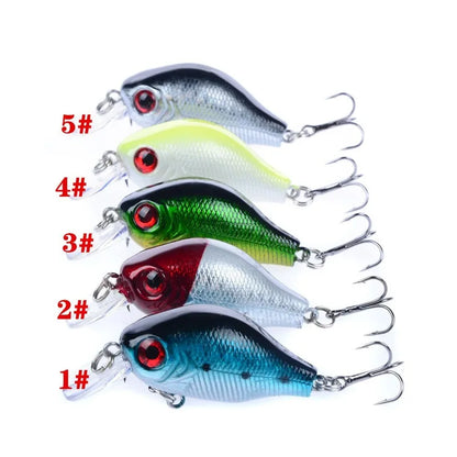 5.5Cm 9G Hard Minnow Crankbait Lure Wobbler Fat Crank Fishing Tackle
