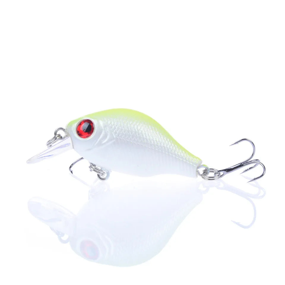 5.5Cm 9G Hard Minnow Crankbait Lure Wobbler Fat Crank Fishing Tackle