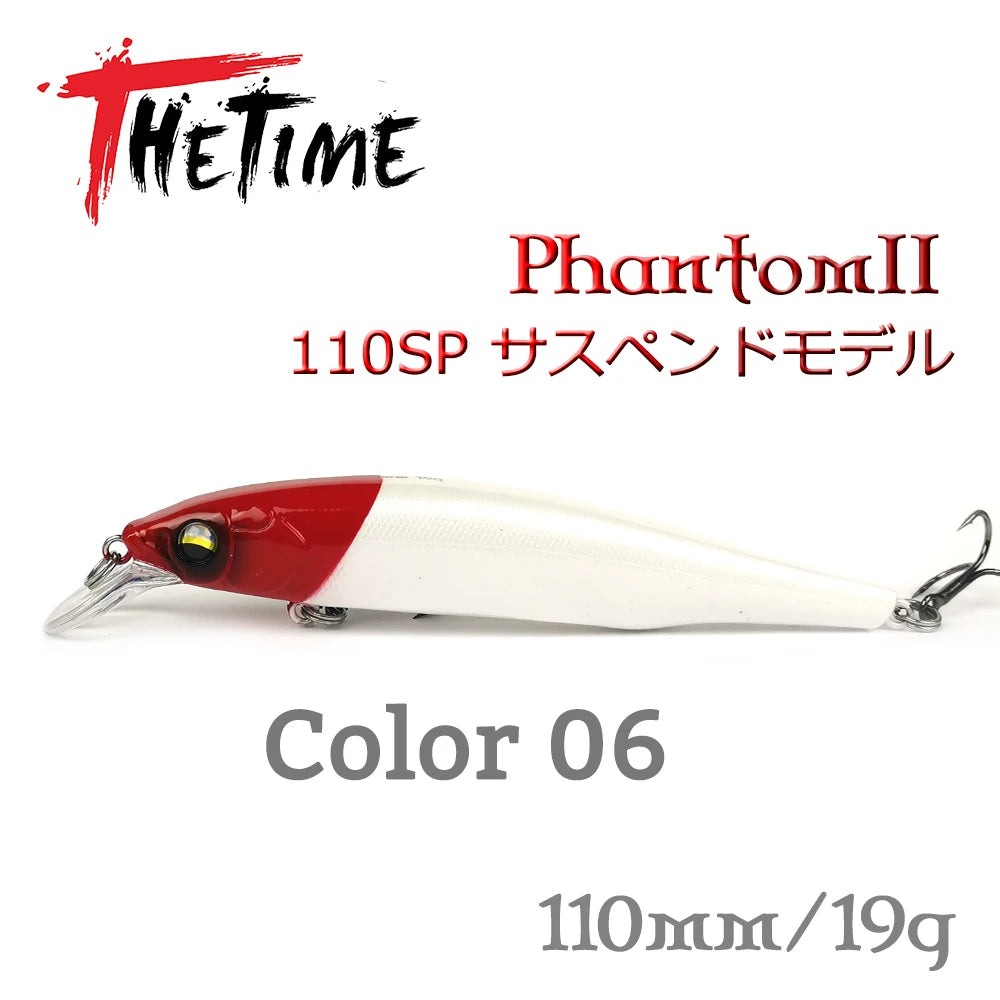 TheTime Phantom2 110SP Suspend Wobbler Minnow Lure 110mm 19g For Pike Sea Bass