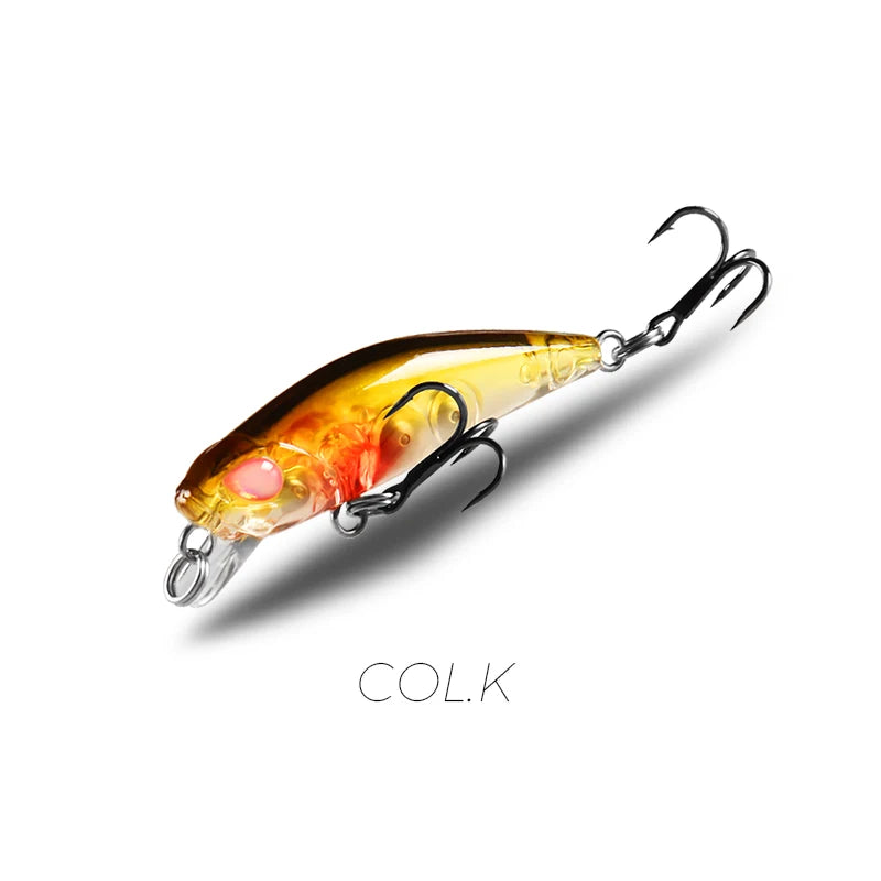 BearKing 42mm Minnow Crankbait Lure 2.8g Sinking 0.3-0.6m 11 Colors