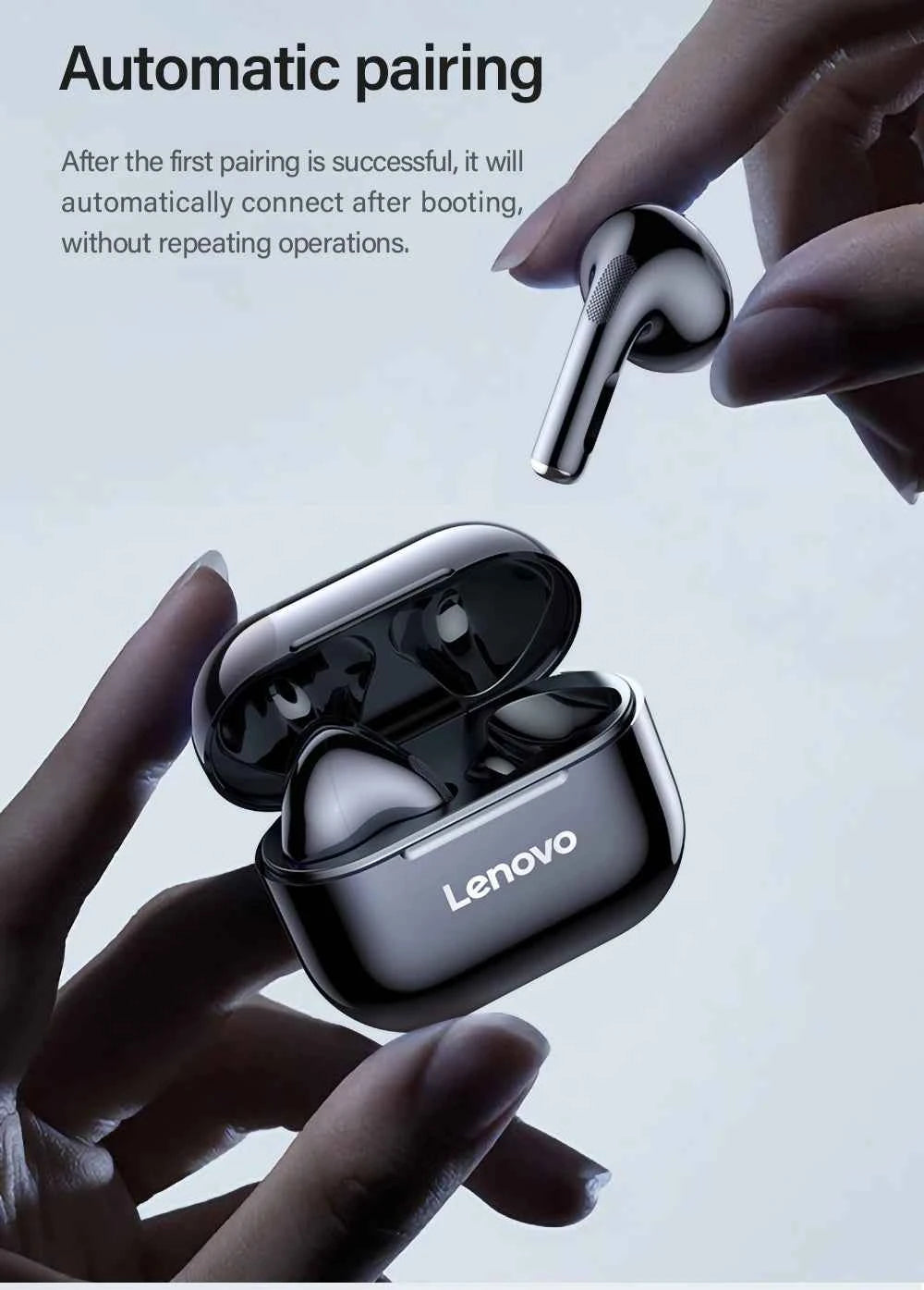 Lenovo LP40 True Wireless Bluetooth Earphones With Touch Control For Android