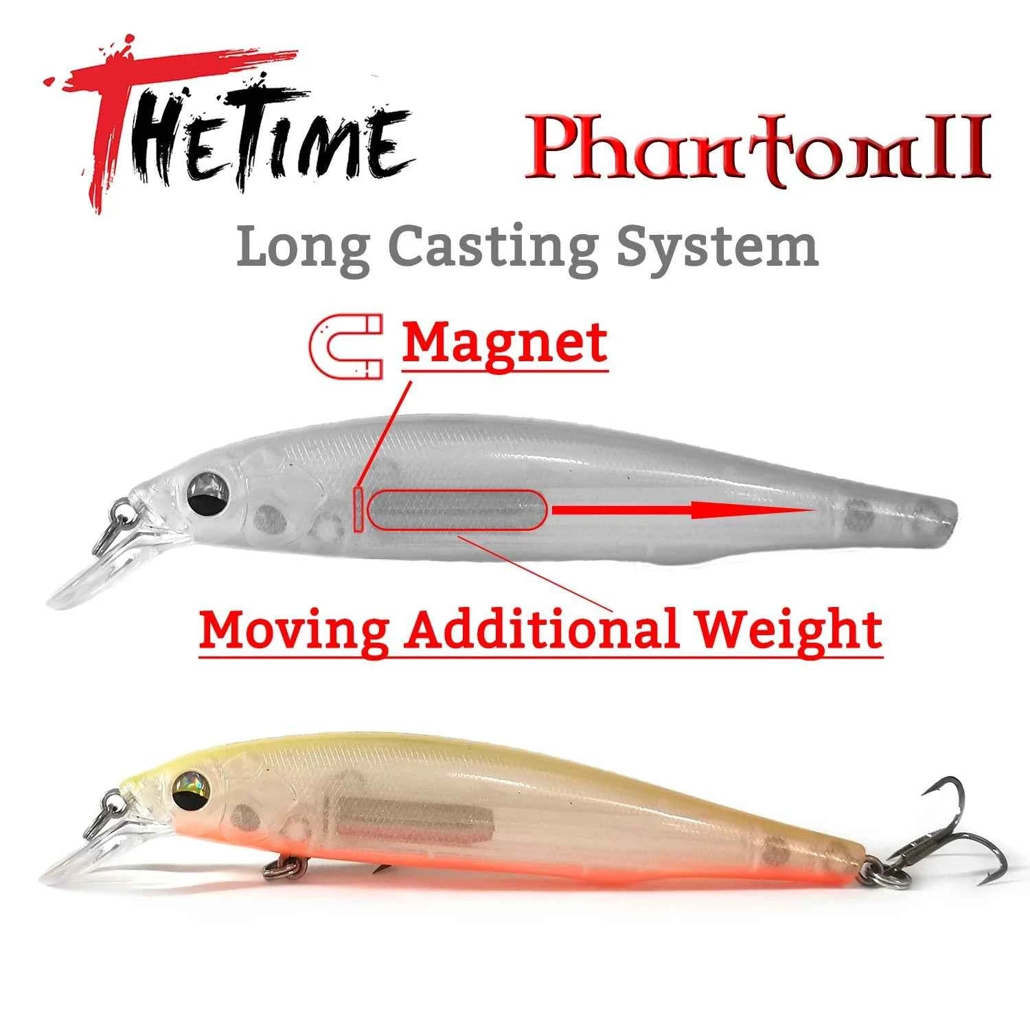 TheTime Phantom2 110SP Suspend Wobbler Minnow Lure 110mm 19g For Pike Sea Bass