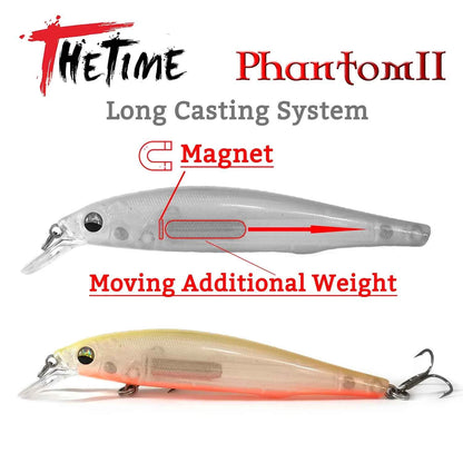 TheTime Phantom2 110SP Suspend Wobbler Minnow Lure 110mm 19g For Pike Sea Bass